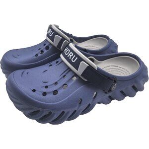 Horu Unisex Blue Lightweight Breathable Foam Slides Non Slip Shoes For Nursing